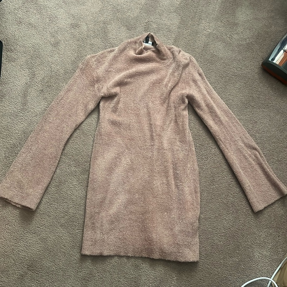 Pink sweater dress
